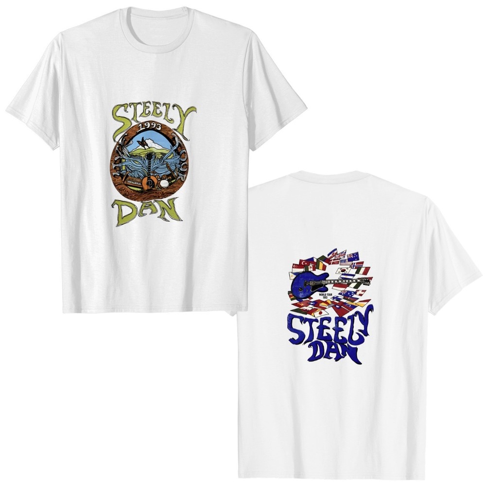 Steely Dan 1993 World Tour Tshirt Steely Dan Tour 93 Shirt 2 Sided T Shirt